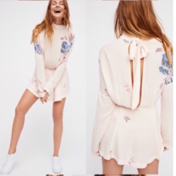 Free People Dresses & Skirts - NEW NWT Free People Gemma Dress Pink Tie Back